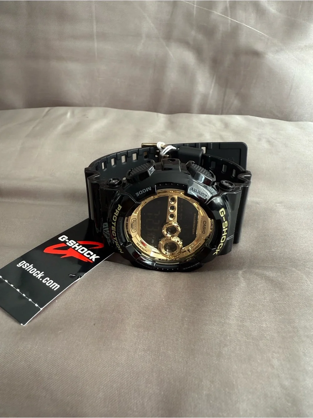 Casio G-Shock Black and Gold Digital Watch - GD100GB-1CS